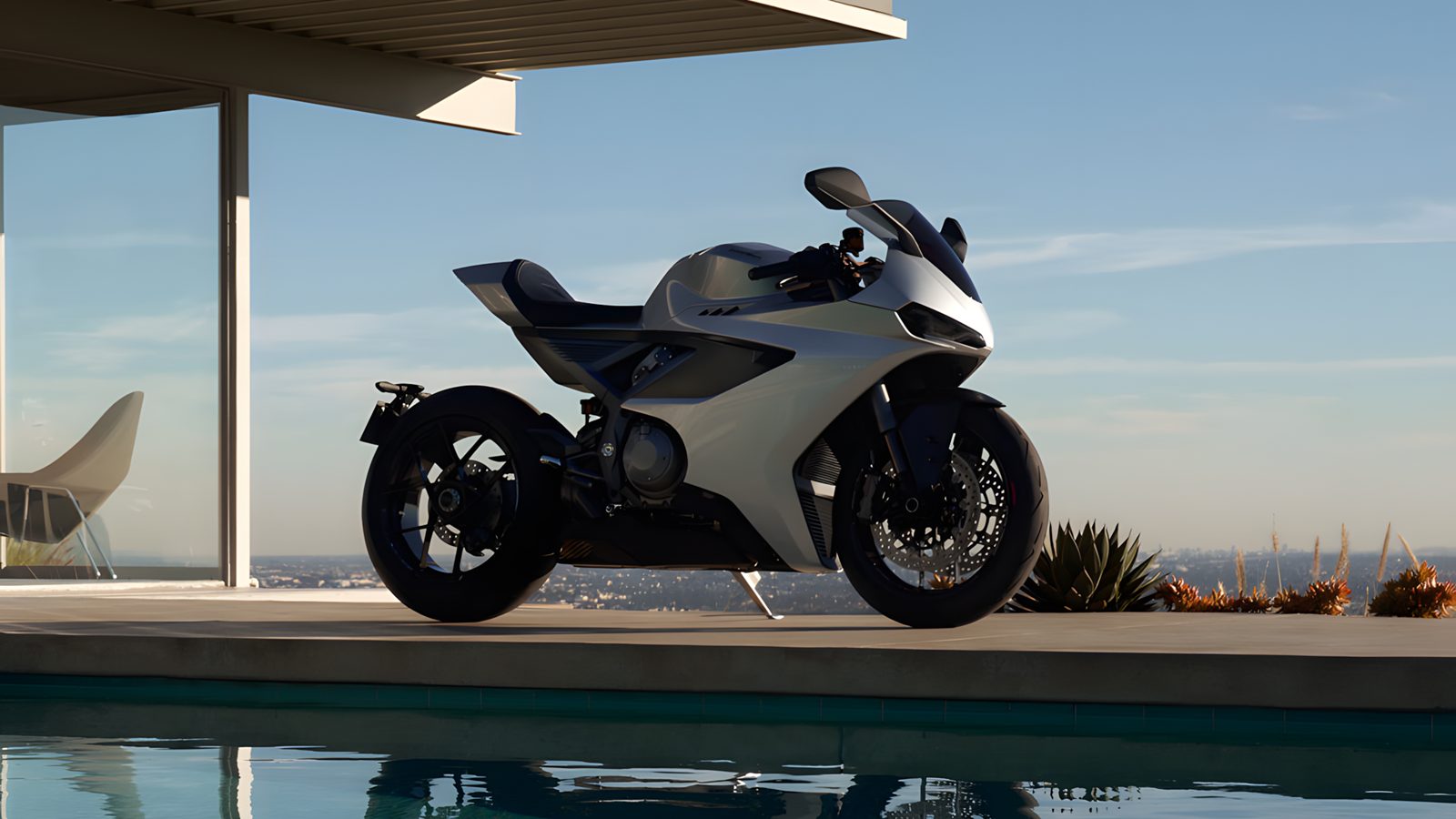 Superbike V4 de altas prestaciones — motor 1200 cc cilindrada y potencia